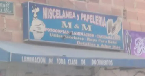 MISCELANEA PAPELERIA M & M MISCELANEA PAPELERIA M & M